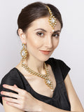 Priyaasi Women Pearls Kundan Gold-Polished Jewellery Set - Noz2Toz