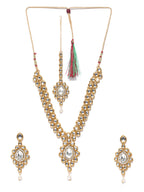 Priyaasi Women Pearls Kundan Gold-Polished Jewellery Set - Swadesiicart
