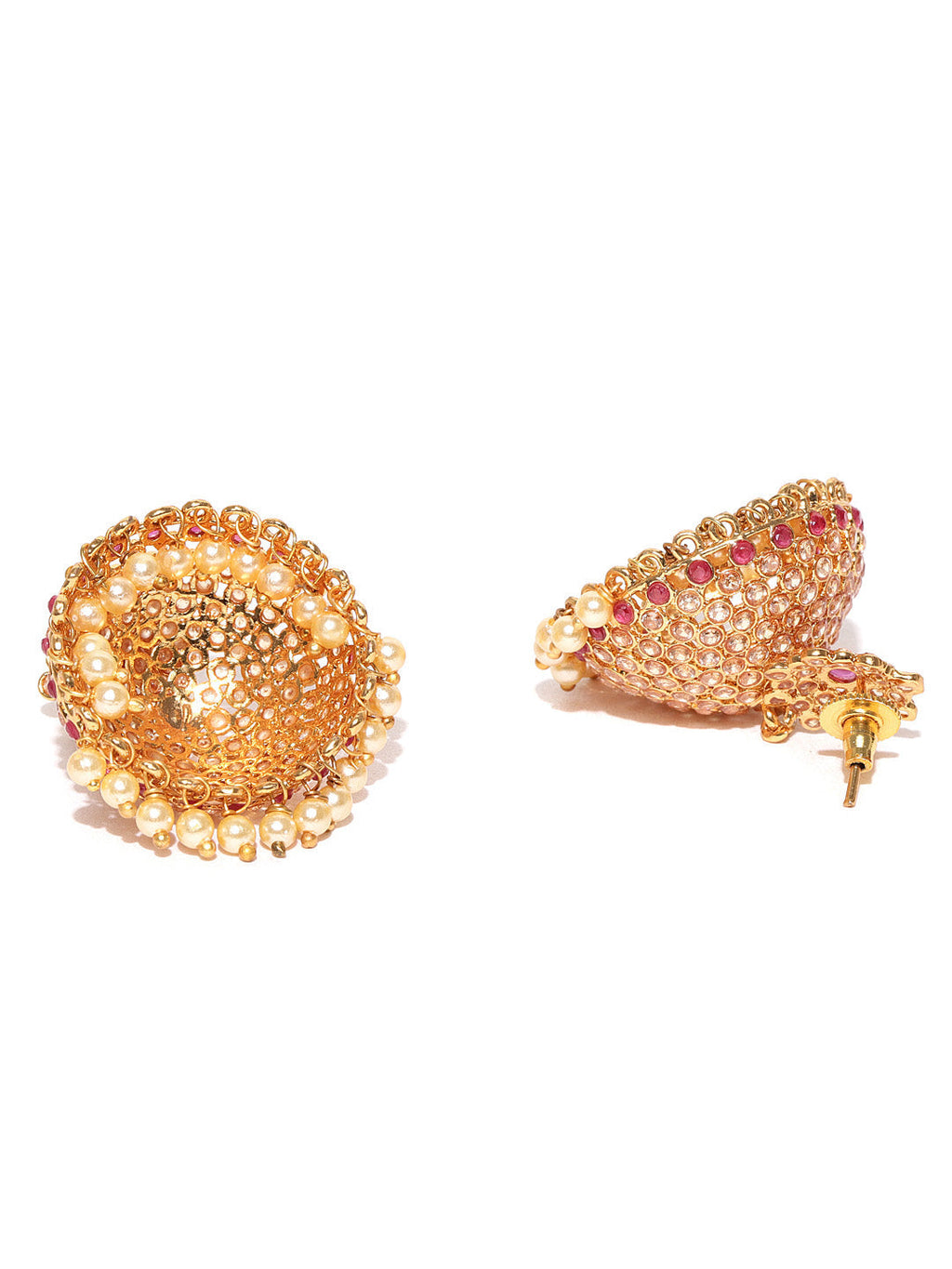 Priyaasi Women White Beads Pearls Gold-Polished Jewellery Set - Swadesiicart