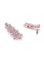 Priyaasi Women American Diamond Rose Gold-Polished Geometric Jewellery Set - Swadesiicart