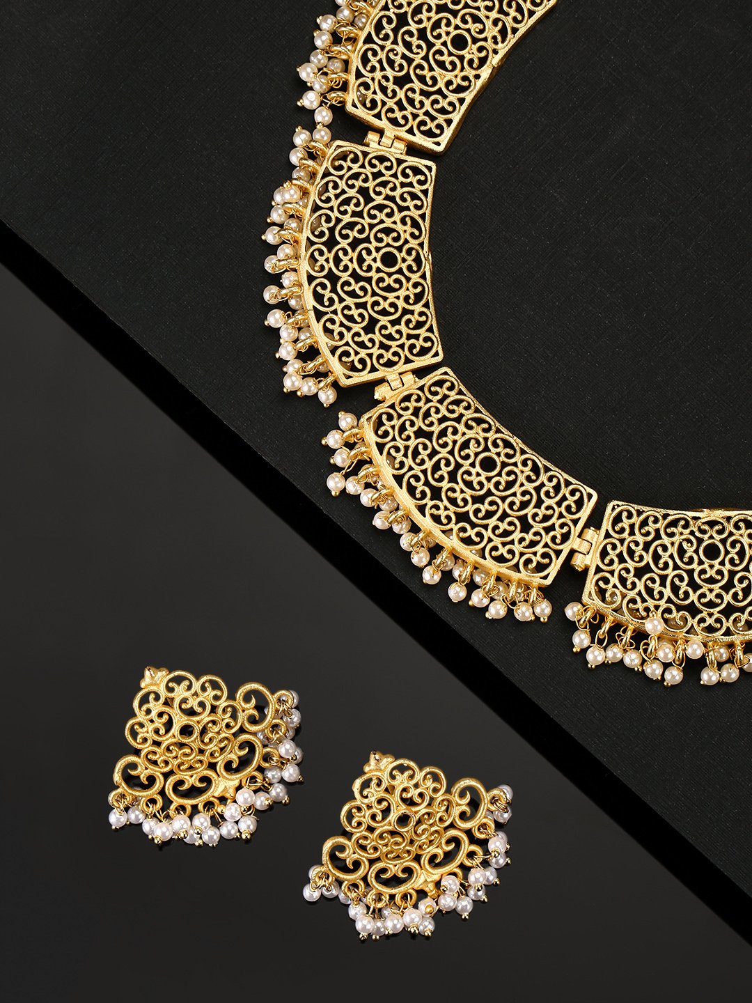 Priyaasi Women Beads Gold-Polished Jewellery Set - Noz2Toz