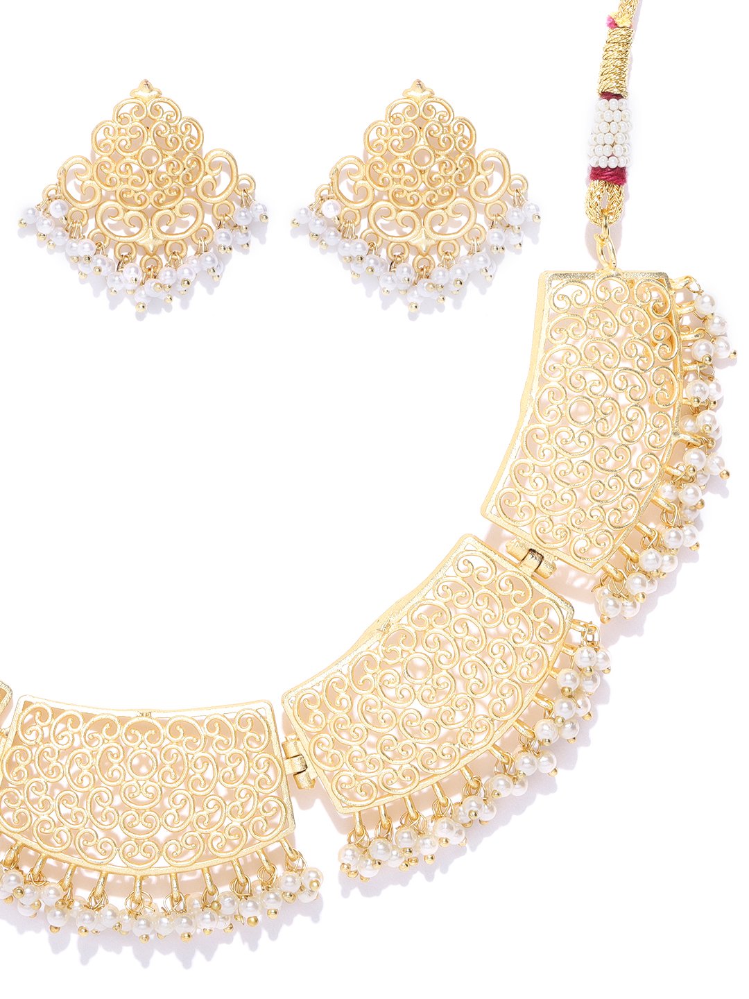 Priyaasi Women Beads Gold-Polished Jewellery Set - Swadesiicart