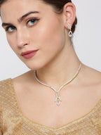 Priyaasi Women American Diamond Gold-Polished Jewellery Set - Swadesiicart