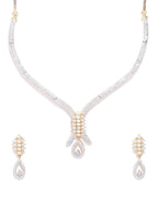 Priyaasi Women American Diamond Gold-Polished Jewellery Set - Swadesiicart