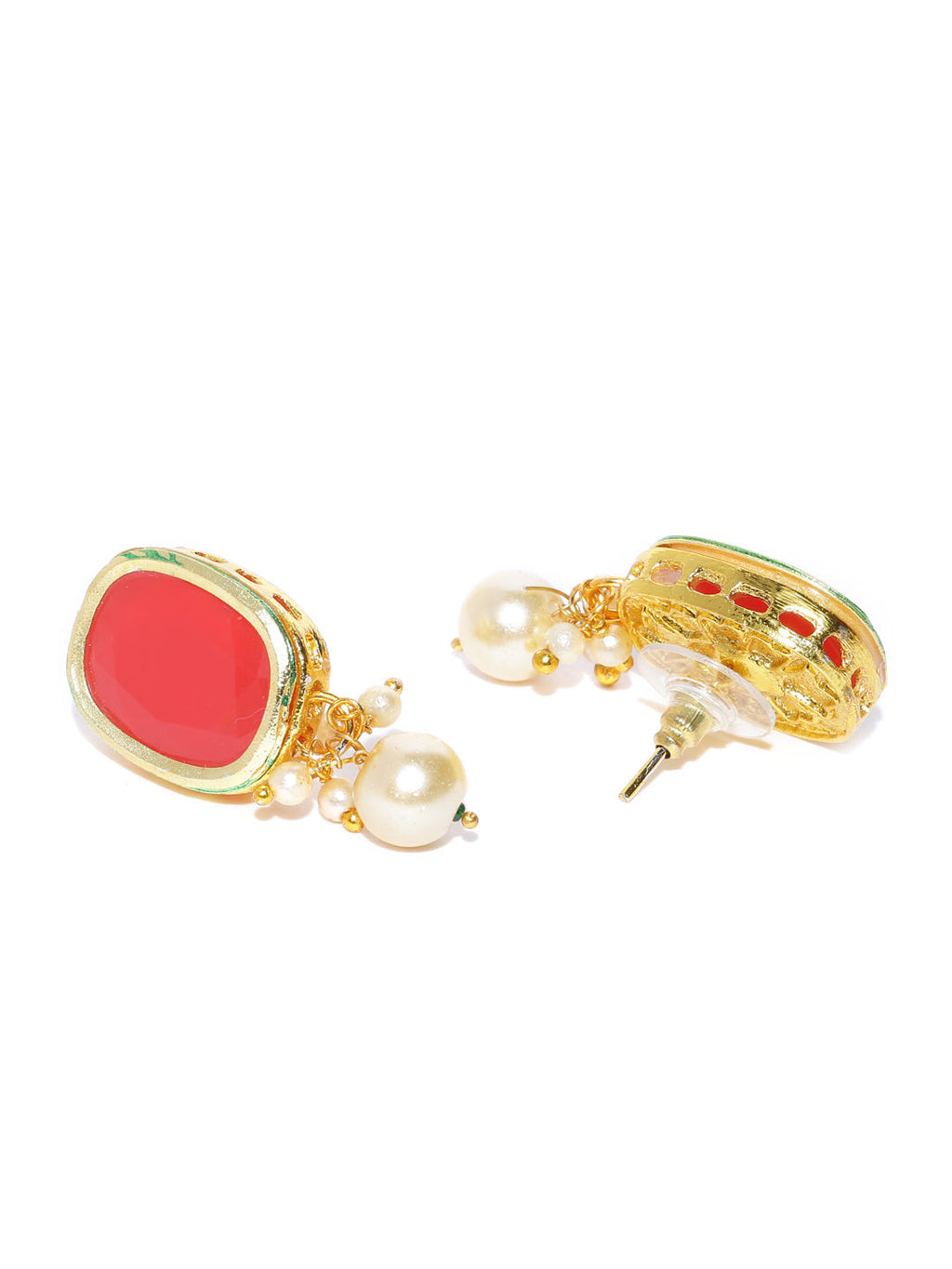 Priyaasi Women Multi-Color Stones Pearls Kundan Gold-Polished Jewellery Set - Swadesiicart
