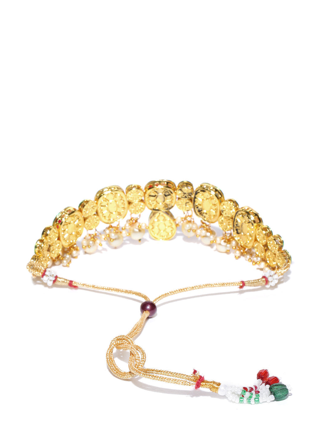 Priyaasi Women Multi-Color Stones Pearls Kundan Gold-Polished Jewellery Set - Swadesiicart
