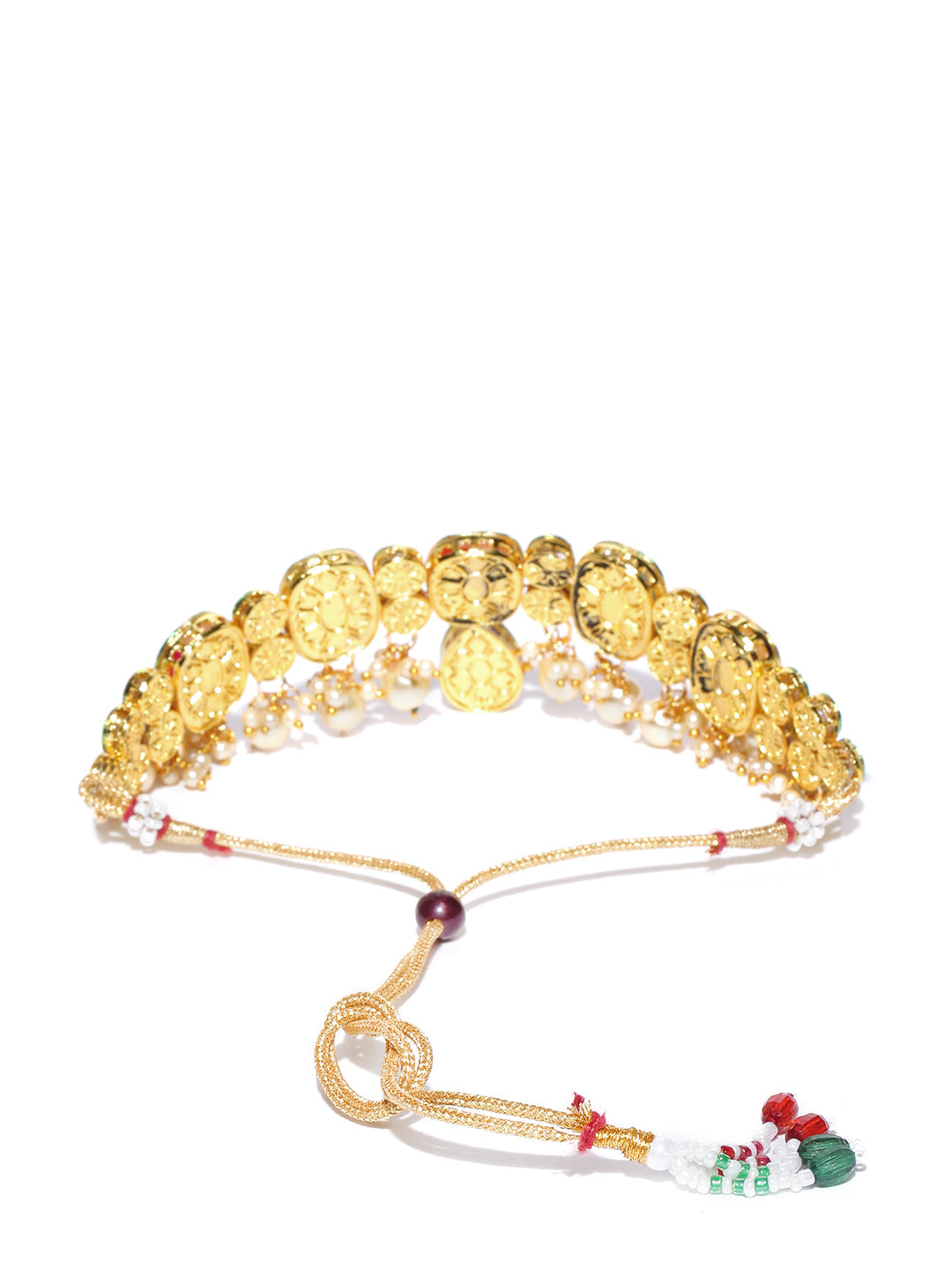 Priyaasi Women Multi-Color Stones Pearls Kundan Gold-Polished Jewellery Set - Swadesiicart