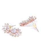 Priyaasi Women American Diamond Rose Gold-Polished Jewellery Set - Swadesiicart