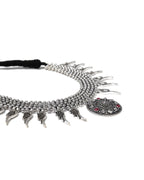 Priyaasi Women Ruby German Silver Oxidised Jewellery Set - Swadesiicart