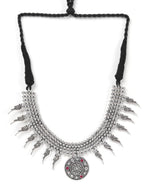 Priyaasi Women Ruby German Silver Oxidised Jewellery Set - Swadesiicart