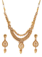Priyaasi Women Kundan Beads Gold-Polished Jewellery Set - Swadesiicart