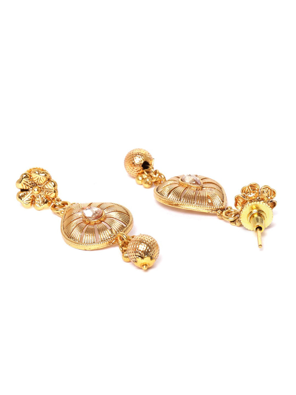 Priyaasi Women Kundan Beads Gold-Polished Jewellery Set - Swadesiicart