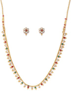 Priyaasi Women Multicolor Stones Gold-Polished Jewellery Set - Swadesiicart