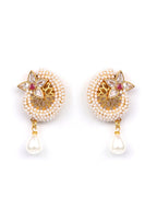 Priyaasi Women Pearls Beads Gold-Polished Floral Jewellery Set - Swadesiicart