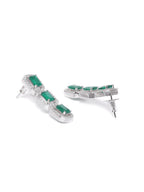 Priyaasi Women Emerald Delight - Green American Diamond Jewellery Set - Swadesiicart