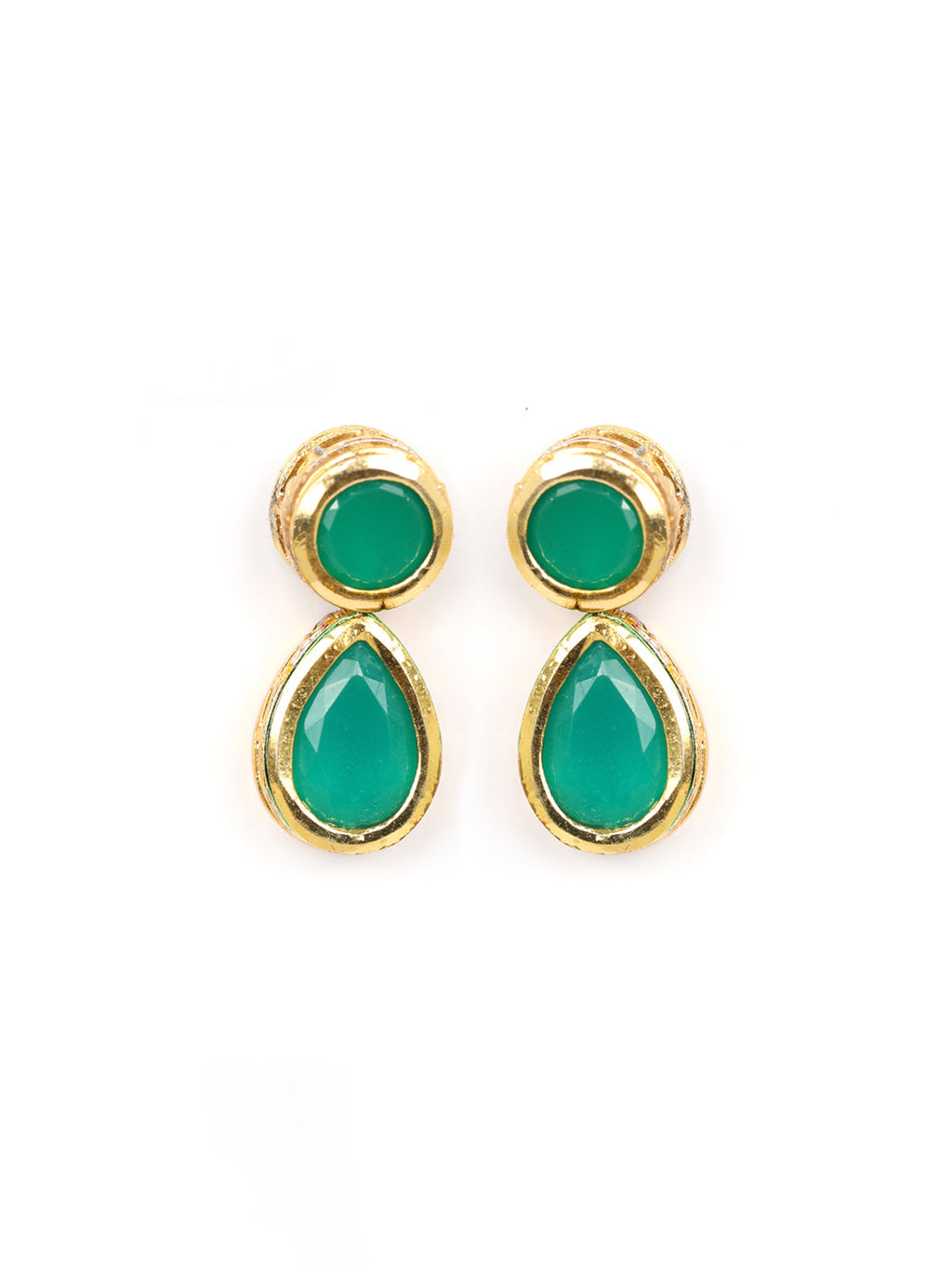 Priyaasi Women Turquoise Blue Stones Jewellery Set - Swadesiicart