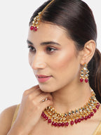 Priyaasi Women Kundan Gold-Polished Jewellery Set - Swadesiicart