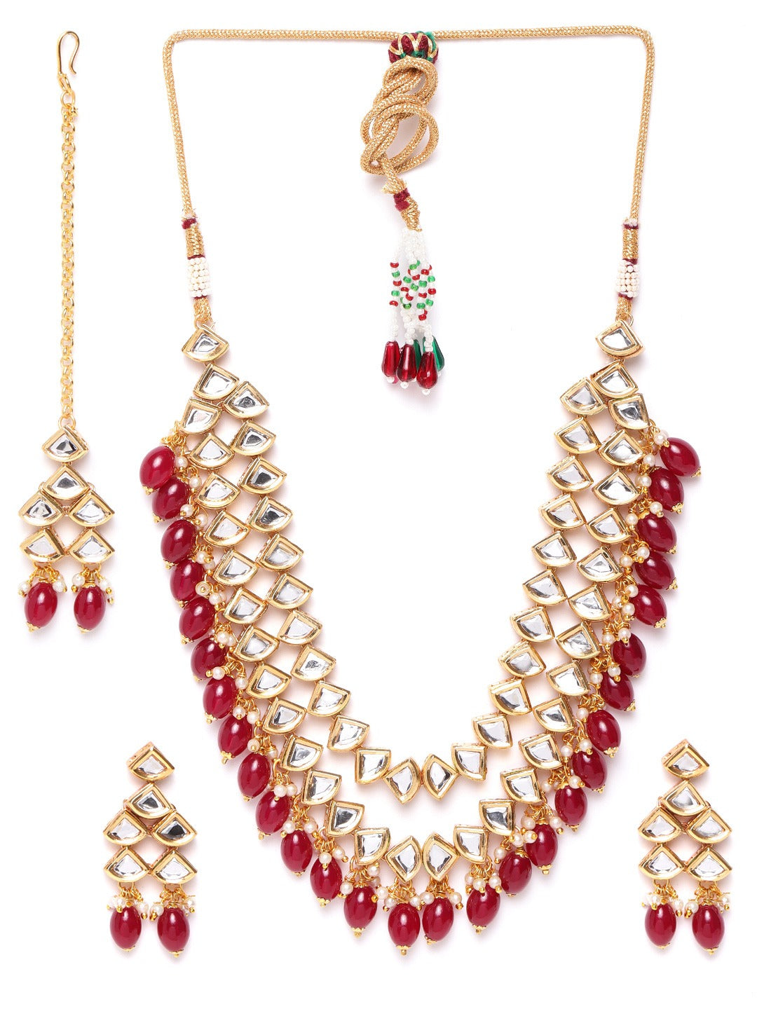 Priyaasi Women Kundan Gold-Polished Jewellery Set - Swadesiicart