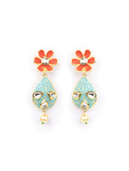 Priyaasi Women Multi-Color Kundan Pearls Gold-Polished Floral Jewellery Set - Swadesiicart