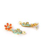 Priyaasi Women Multi-Color Kundan Pearls Gold-Polished Floral Jewellery Set - Swadesiicart