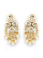 Priyaasi Women Kundan Beads Pearls Gold-Polished Traditional Jewellery Set - Swadesiicart