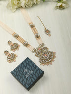 Priyaasi Women Multi-Color Beads Pearls Gold-Polished Rani Haar with Maang Tikka - Swadesiicart