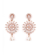 Priyaasi Women Dreamy Dahlia - American Diamond Rose Gold-Polished Jewellery Set - Swadesiicart