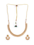 Priyaasi Women Gold-Polished Leaf Patterned Jewellery Set - Swadesiicart