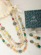 Priyaasi Women Multi-Color Beads Pearls Stones Gold-Polished Jewellery Set - Swadesiicart