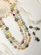 Priyaasi Women Multi-Color Beads Pearls Stones Gold-Polished Jewellery Set - Noz2Toz