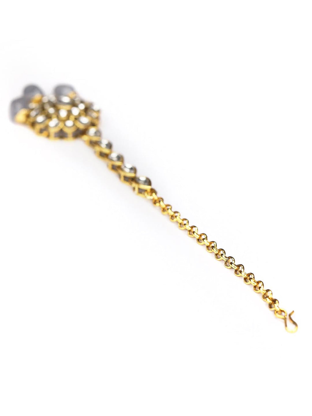 Priyaasi Women Kundan Gold-Polished Jewellery Set with MaangTikka - Swadesiicart