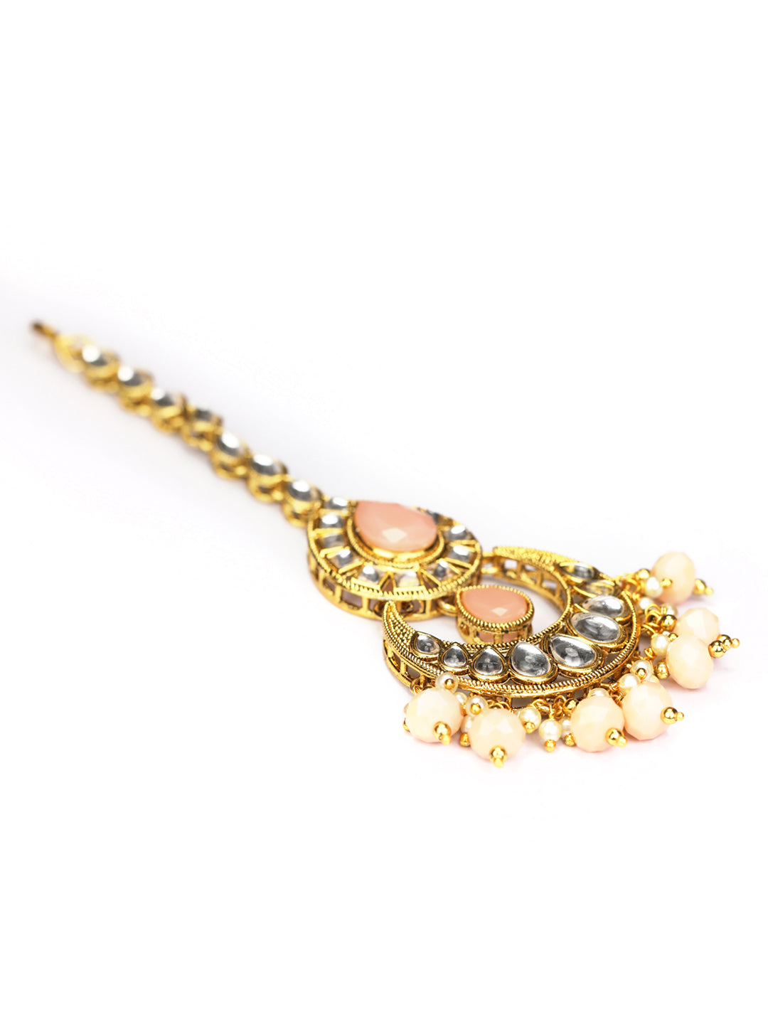 Priyaasi Women Pink Gold-Polished Jewellery Set - Swadesiicart