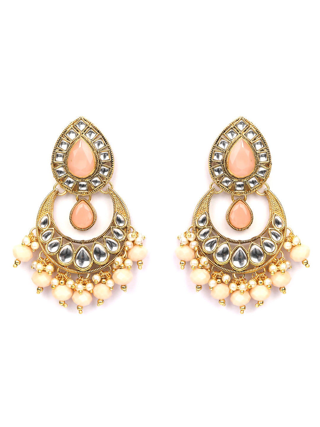 Priyaasi Women Pink Gold-Polished Jewellery Set - Swadesiicart