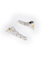 Priyaasi Women Dazzle Blocked-Silver Plated American Diamond Jewellery Set - Swadesiicart