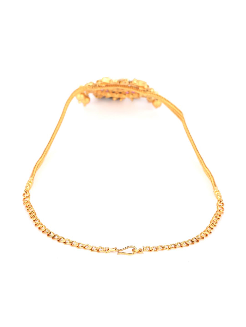 Priyaasi Women Kemp Stones Gold-Polished Floral Jewellery Set - Swadesiicart
