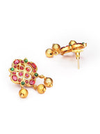Priyaasi Women Kemp Stones Gold-Polished Floral Jewellery Set - Swadesiicart
