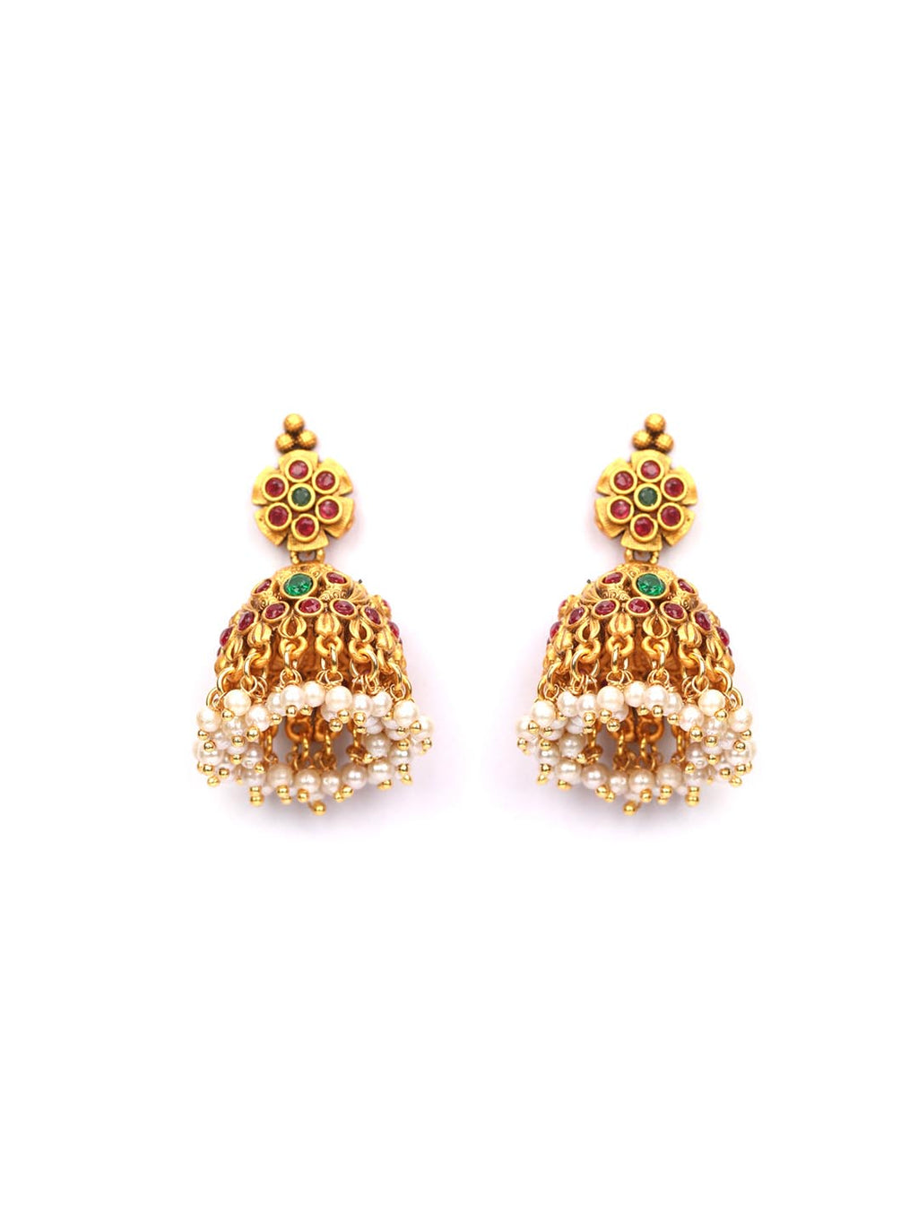 Priyaasi Women Multi-Color Kemp Stones Gold-Polished Peacock Jewellery Set - Swadesiicart