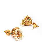 Priyaasi Women Multi-Color Kemp Stones Gold-Polished Peacock Jewellery Set - Swadesiicart