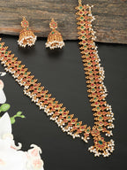 Priyaasi Women Multi-Color Kemp Stones Gold-Polished Peacock Jewellery Set - Noz2Toz