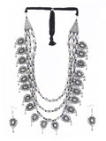 Priyaasi Women Kundan Stones Studded Silver Plated Jewellery Set - Noz2Toz