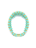 Priyaasi Women Mint Green Cubic Zirconia Stones Studded Gold-Polished Jewellery Set with Bracelet - Swadesiicart