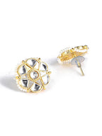 Priyaasi Women Mint Green White Kundan Gold-Polished Choket Set - Swadesiicart