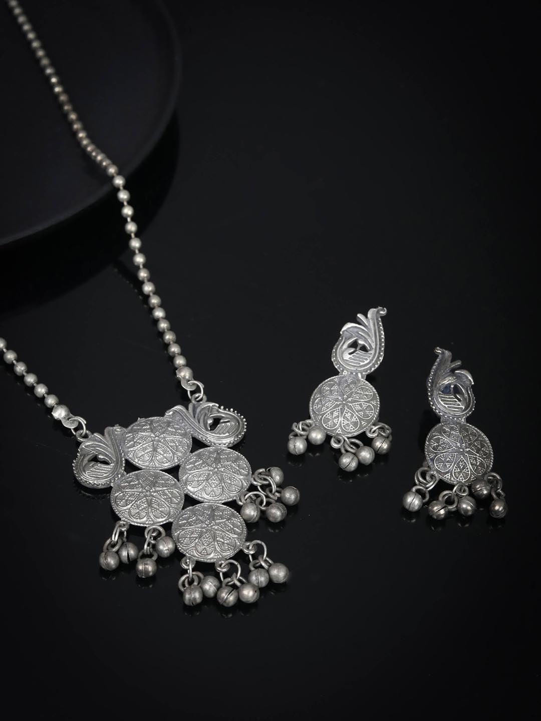 Priyaasi Women Ghungroo German Silver Plated Jewellery Set - Noz2Toz