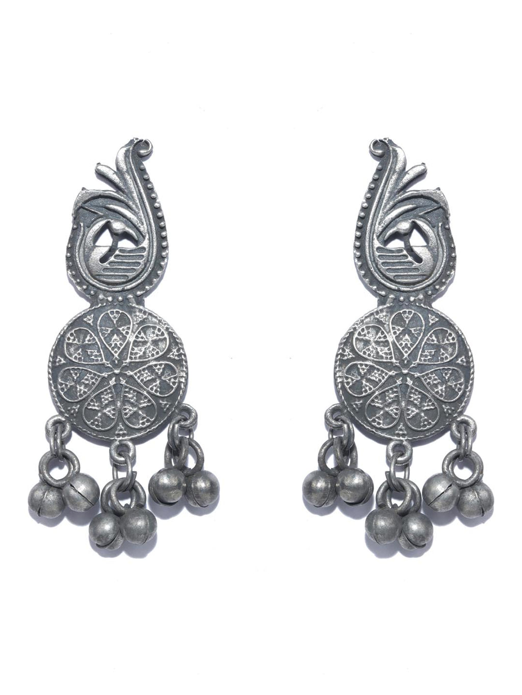 Priyaasi Women Ghungroo German Silver Plated Jewellery Set - Swadesiicart