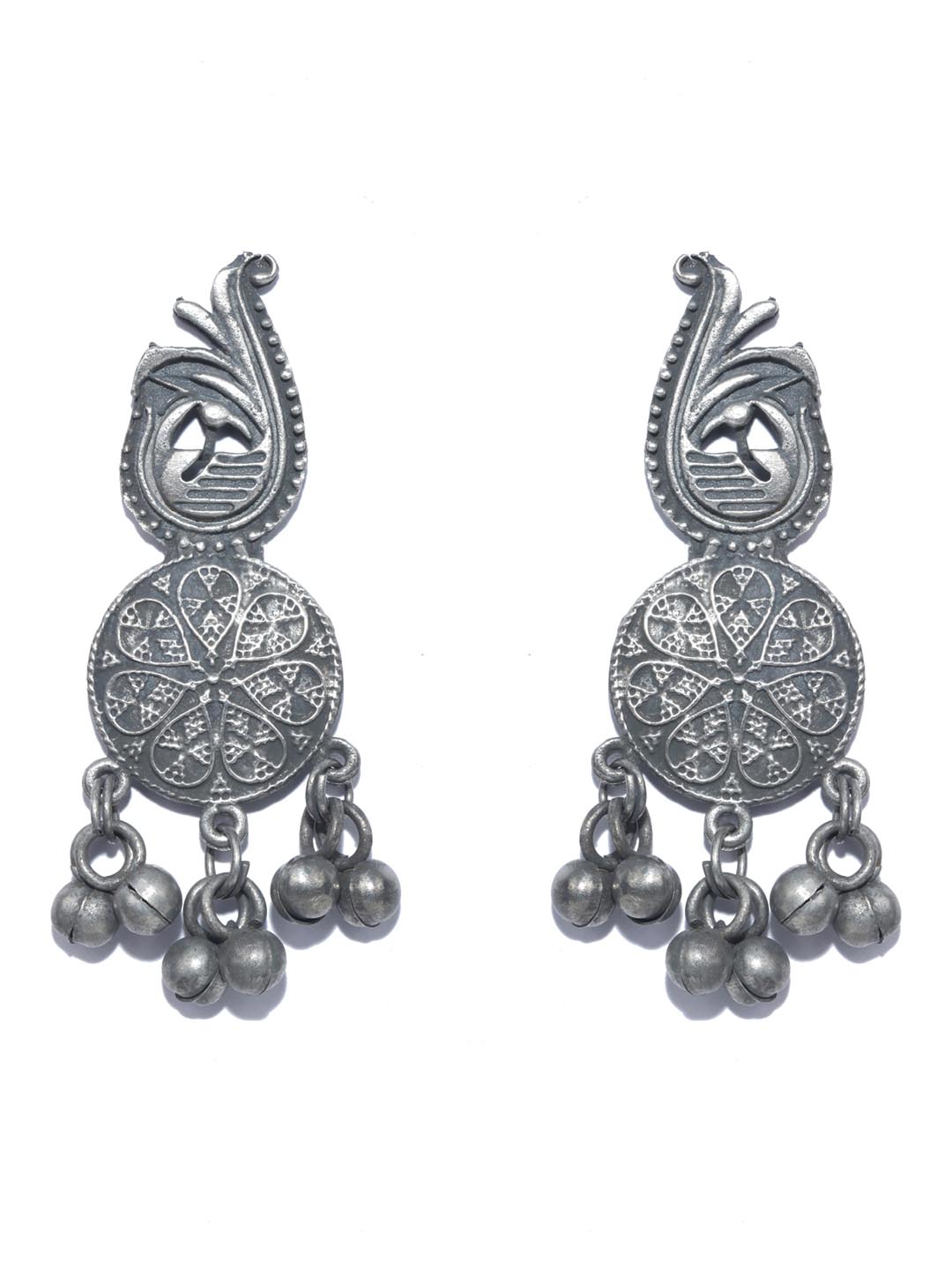 Priyaasi Women Ghungroo German Silver Plated Jewellery Set - Swadesiicart