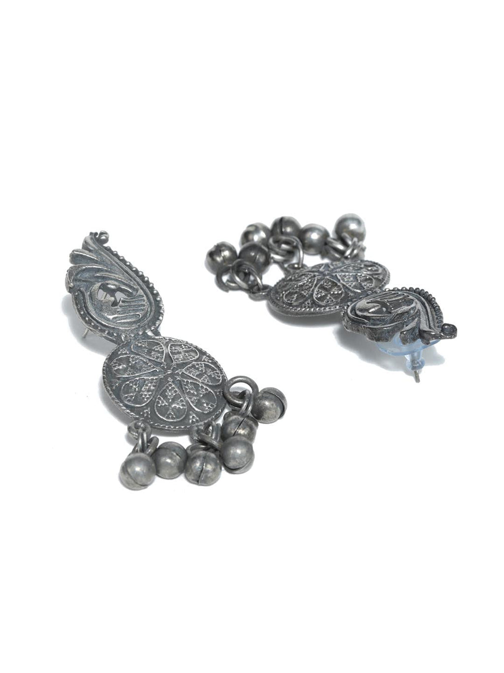 Priyaasi Women Ghungroo German Silver Plated Jewellery Set - Swadesiicart