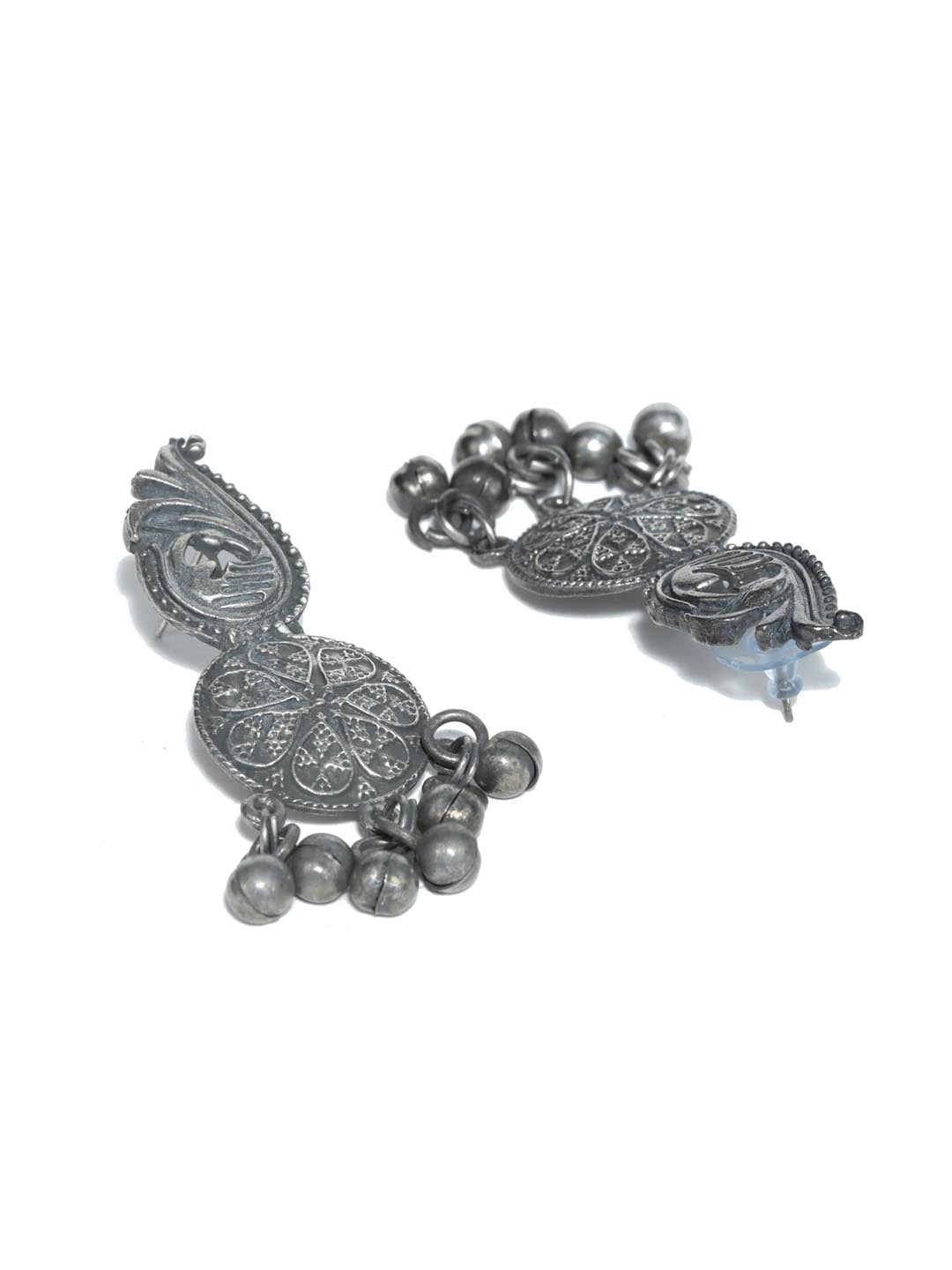 Priyaasi Women Ghungroo German Silver Plated Jewellery Set - Swadesiicart