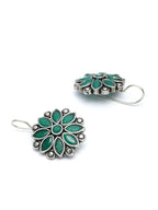 Priyaasi Women Green Floral Silver Plated Jewellery Set - Swadesiicart