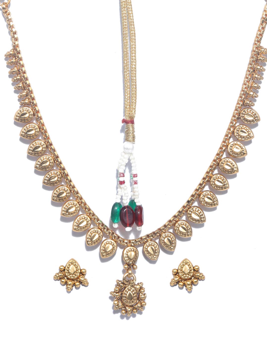 Priyaasi Women Gold-Polished Jewellery Set - Swadesiicart