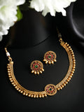 Priyaasi Women Ruby Gold-Polished Jewellery Set - Noz2Toz